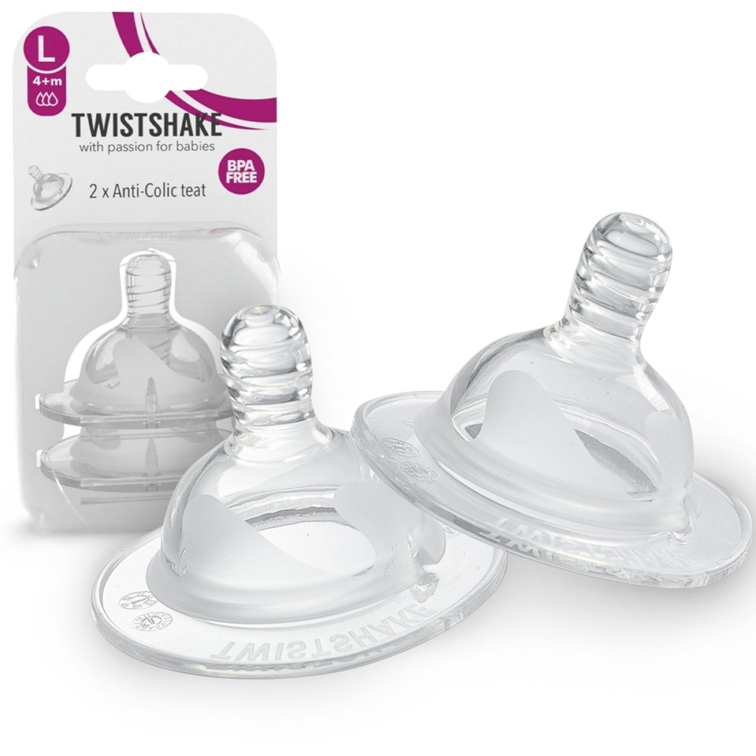 Соска Twistshake Anti-Colic силикон L 2 шт. - фото 1