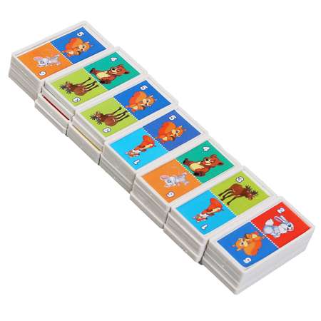 Настольная игра Умные игры Домино Лесные животные