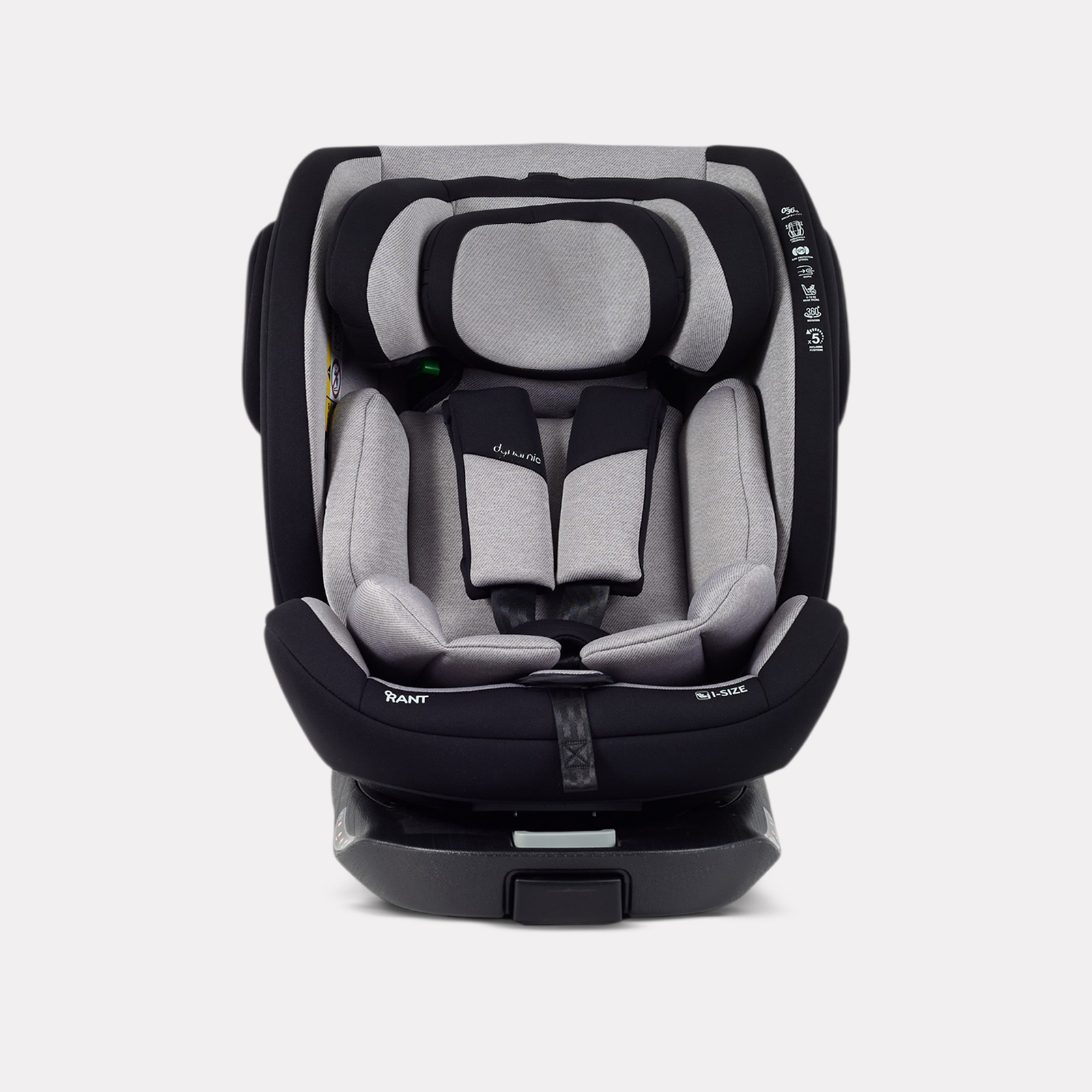 Автокресло Rant Basic Isofix 0+/1/2/3 (0-36 кг) серый - фото 10