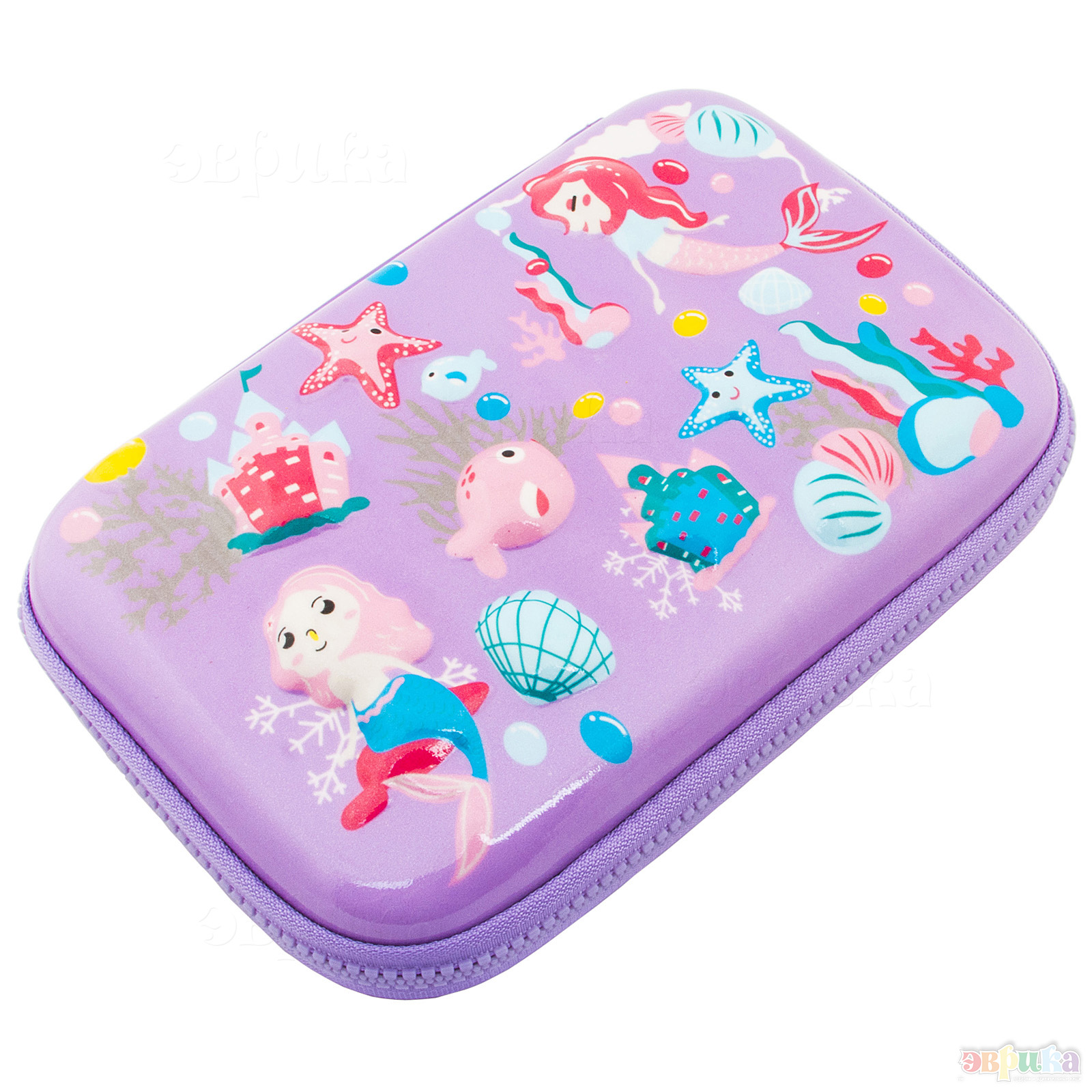 Пенал книжка ЭВРИКА Русалочка фиол - фото 1