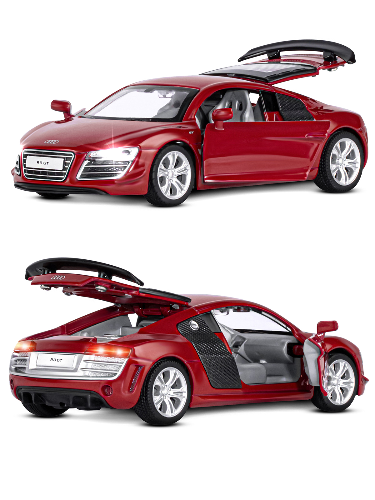 Автомобиль АВТОпанорама Audi R8 GT 1:32 JB1251311 - фото 8