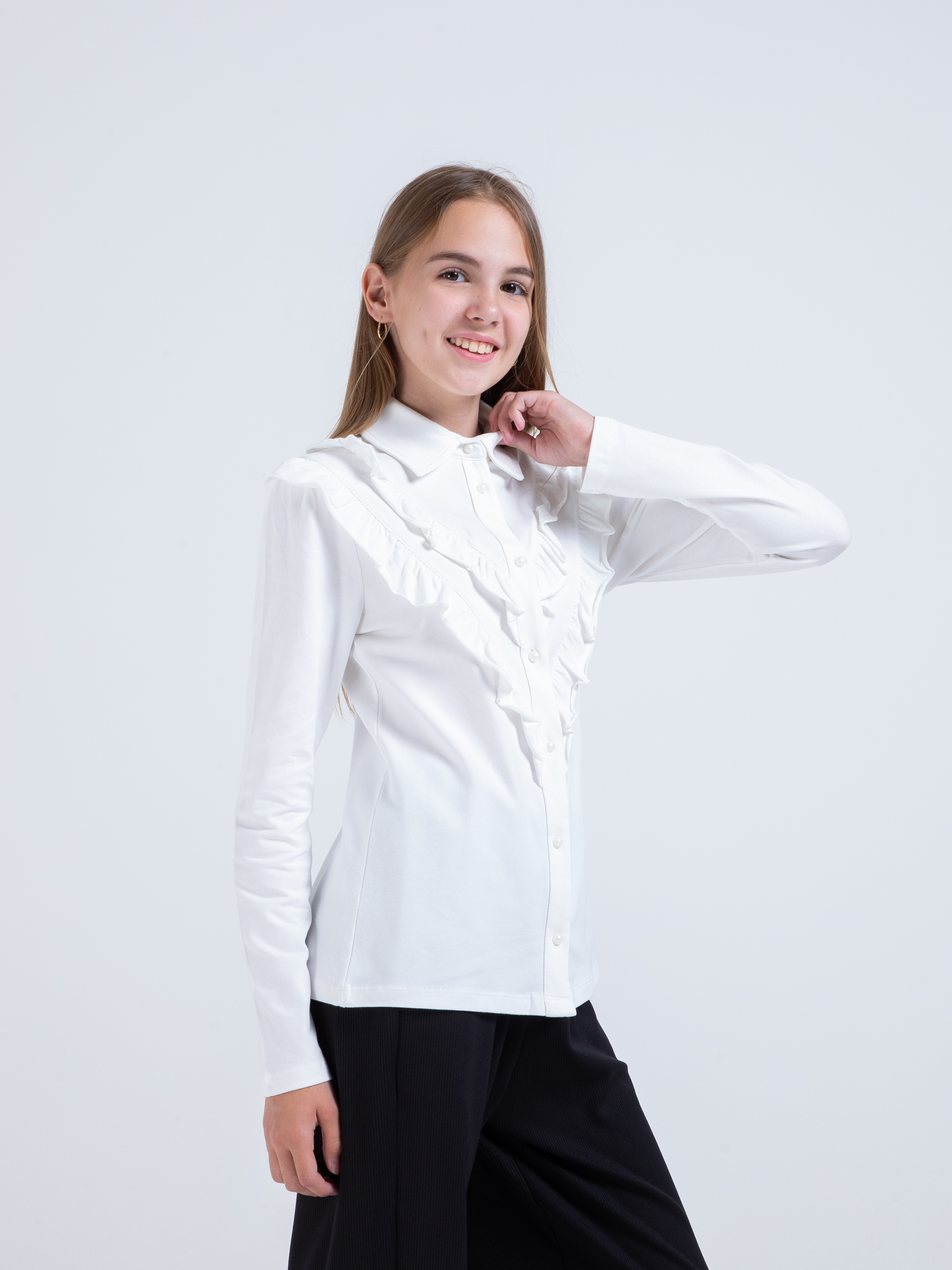 Блузка STELLA MODA 29402_молочный - фото 10