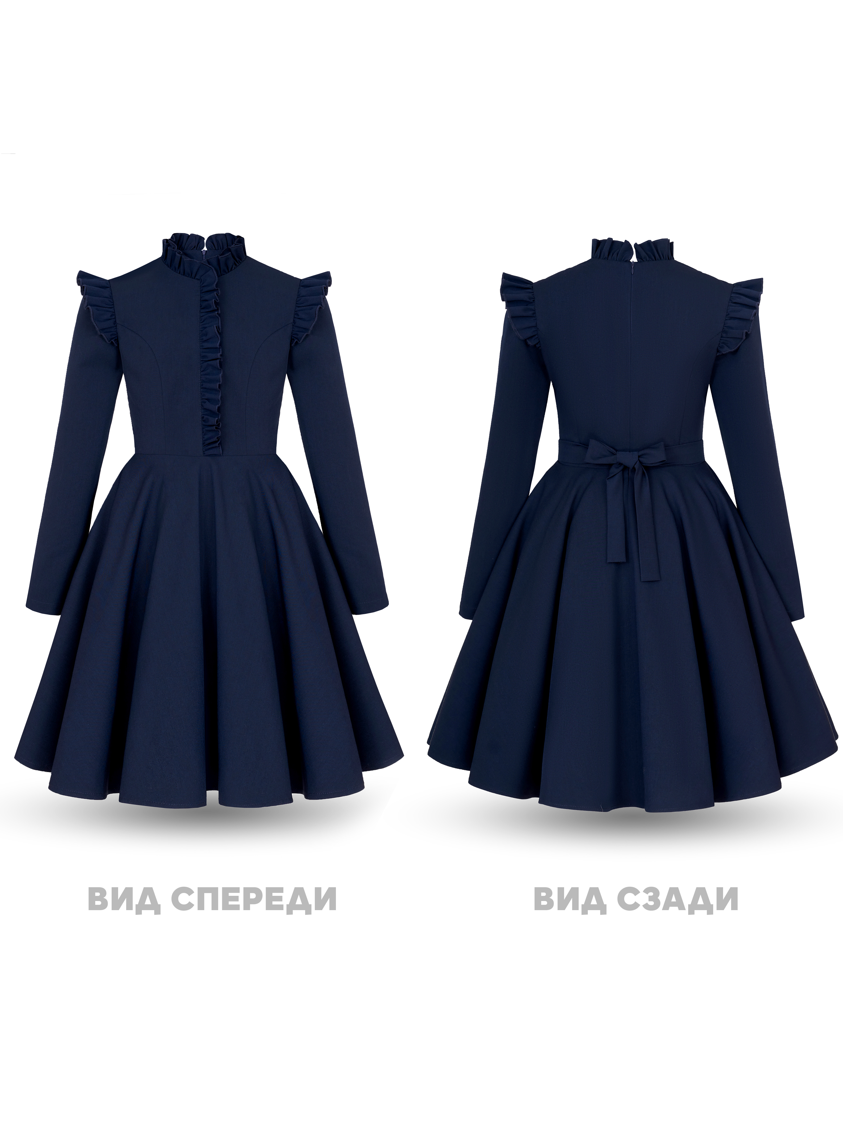 Платье ALISIA FIORI 192201ES/темно-синий - фото 4