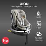 Автокресло Happy Baby Xion Isofix 0+/1/2/3 (0-36 кг) серый