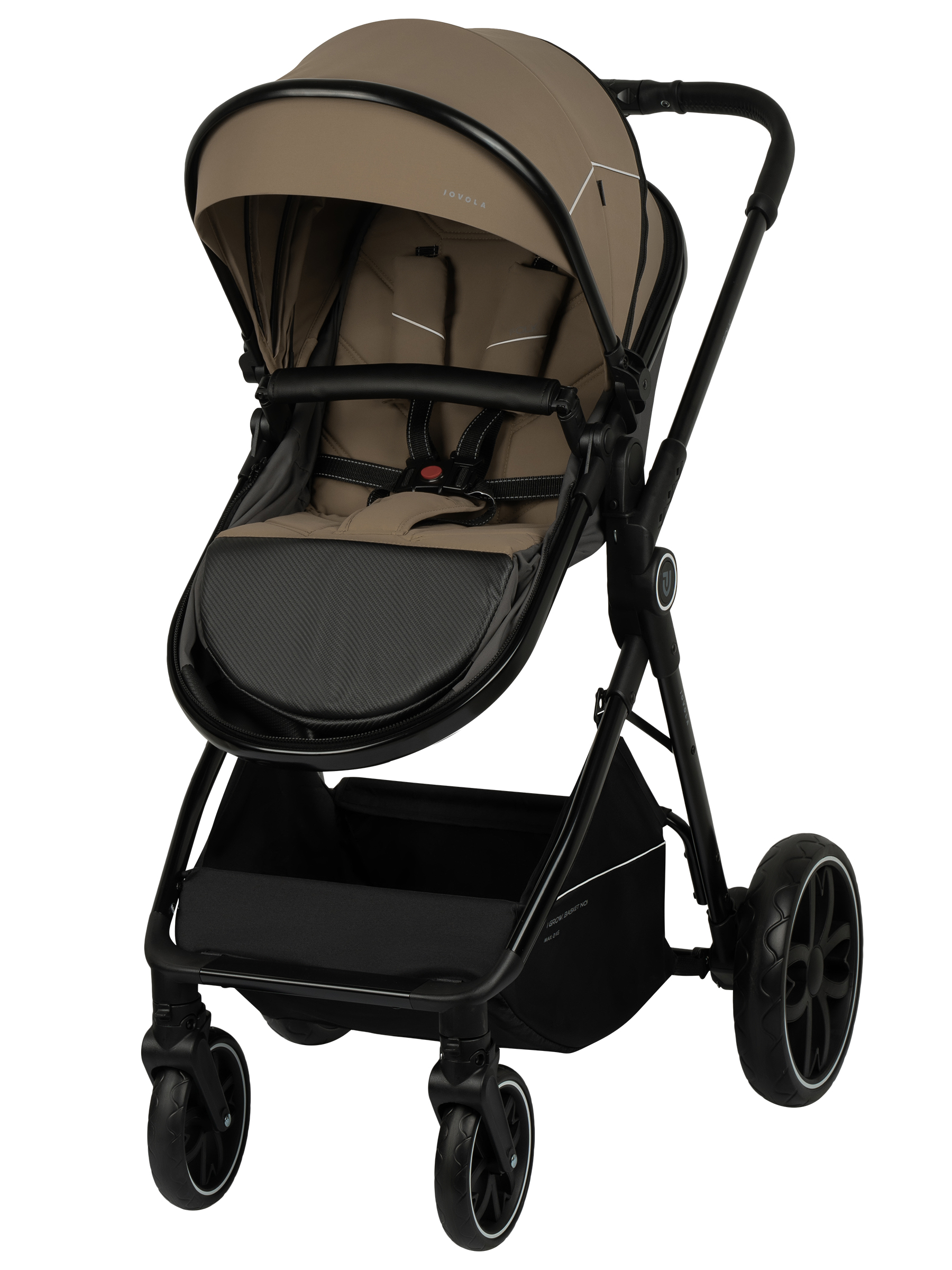 Коляска трансформер JOVOLA Folk 2в1 темно-бежевый - фото 13