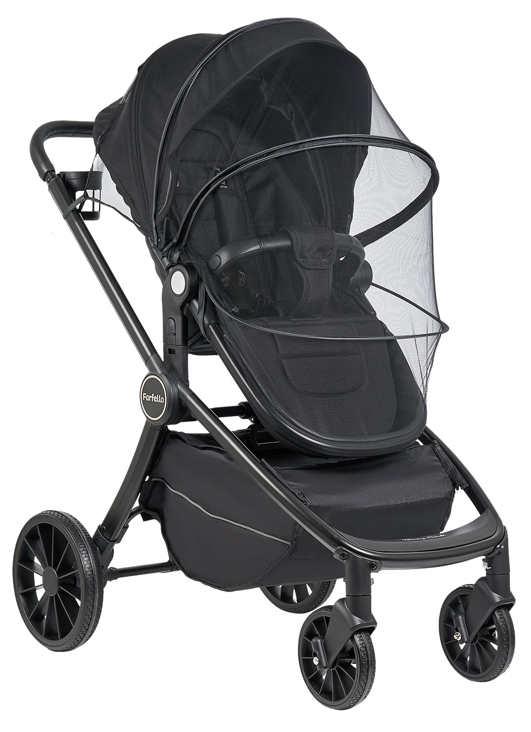 Коляска 3в1 Farfello Baby shell черный - фото 18