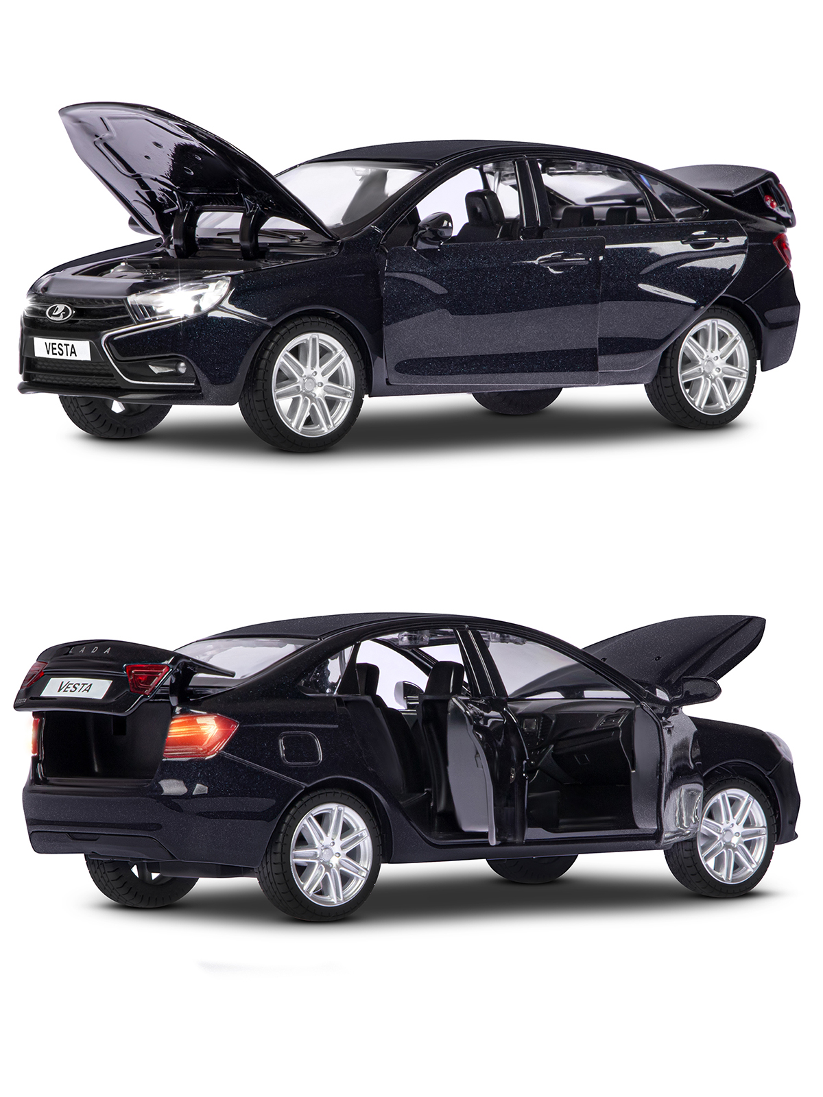 Автомобиль АВТОпанорама LADA Vesta 1:24 JB1251150 - фото 8