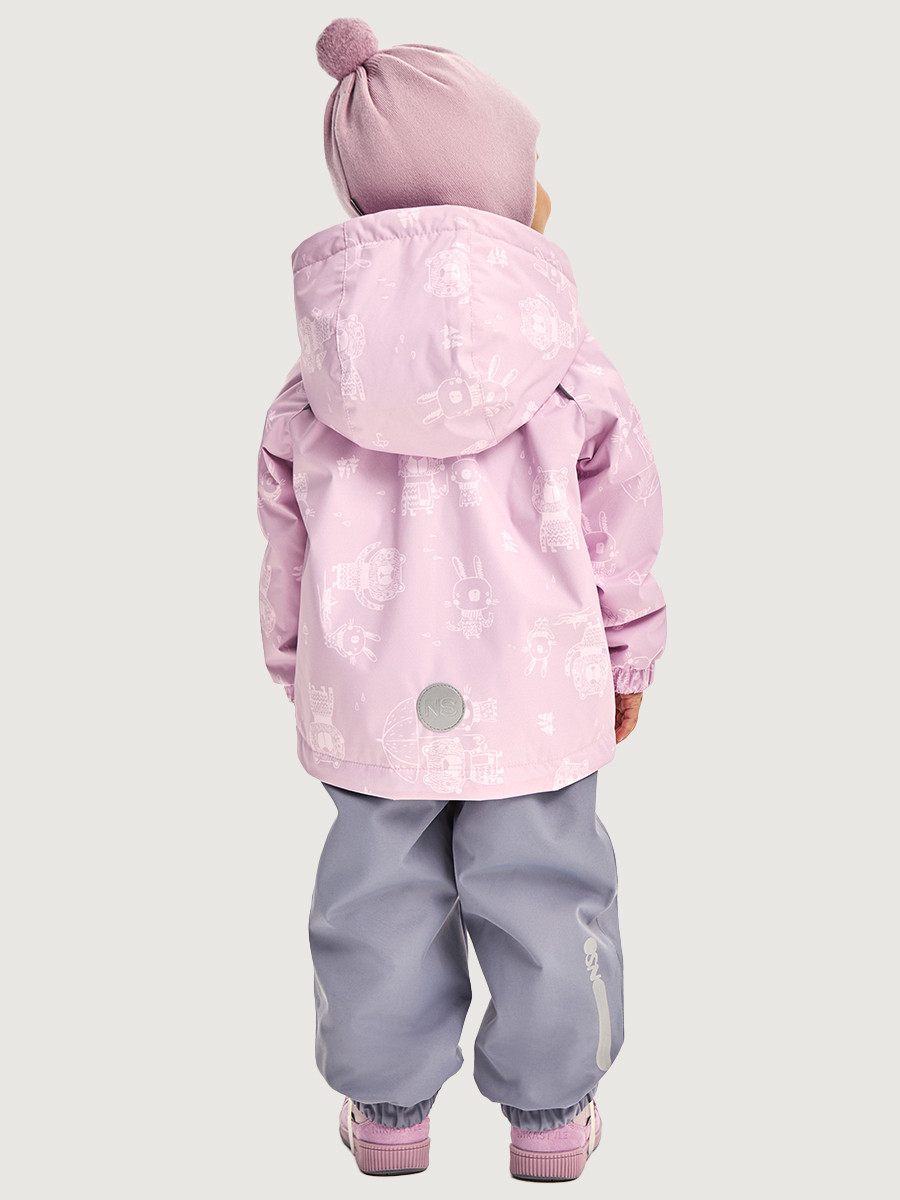 Костюм NIKASTYLE 7м0226 пудра/светло-серый - фото 3