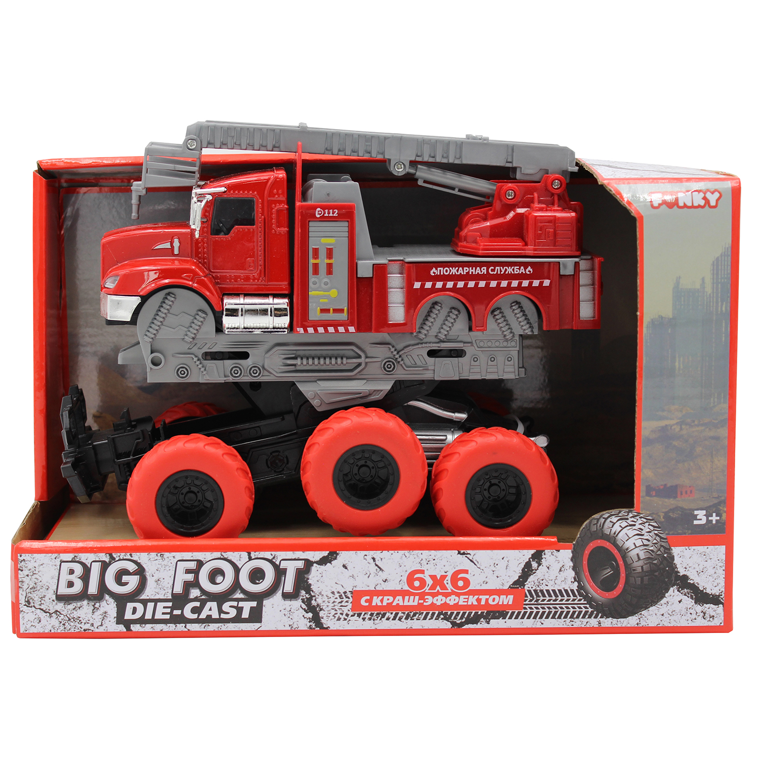 Пожарная машина Funky Toys 1:43 FT61094 - фото 2