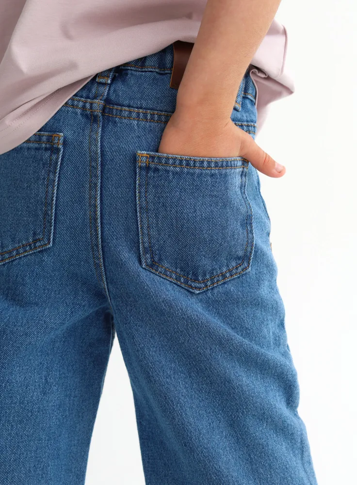 Джинсы MINIDINO ТЕКС-В-011 Брюки джинсовые для девочек - фото 5