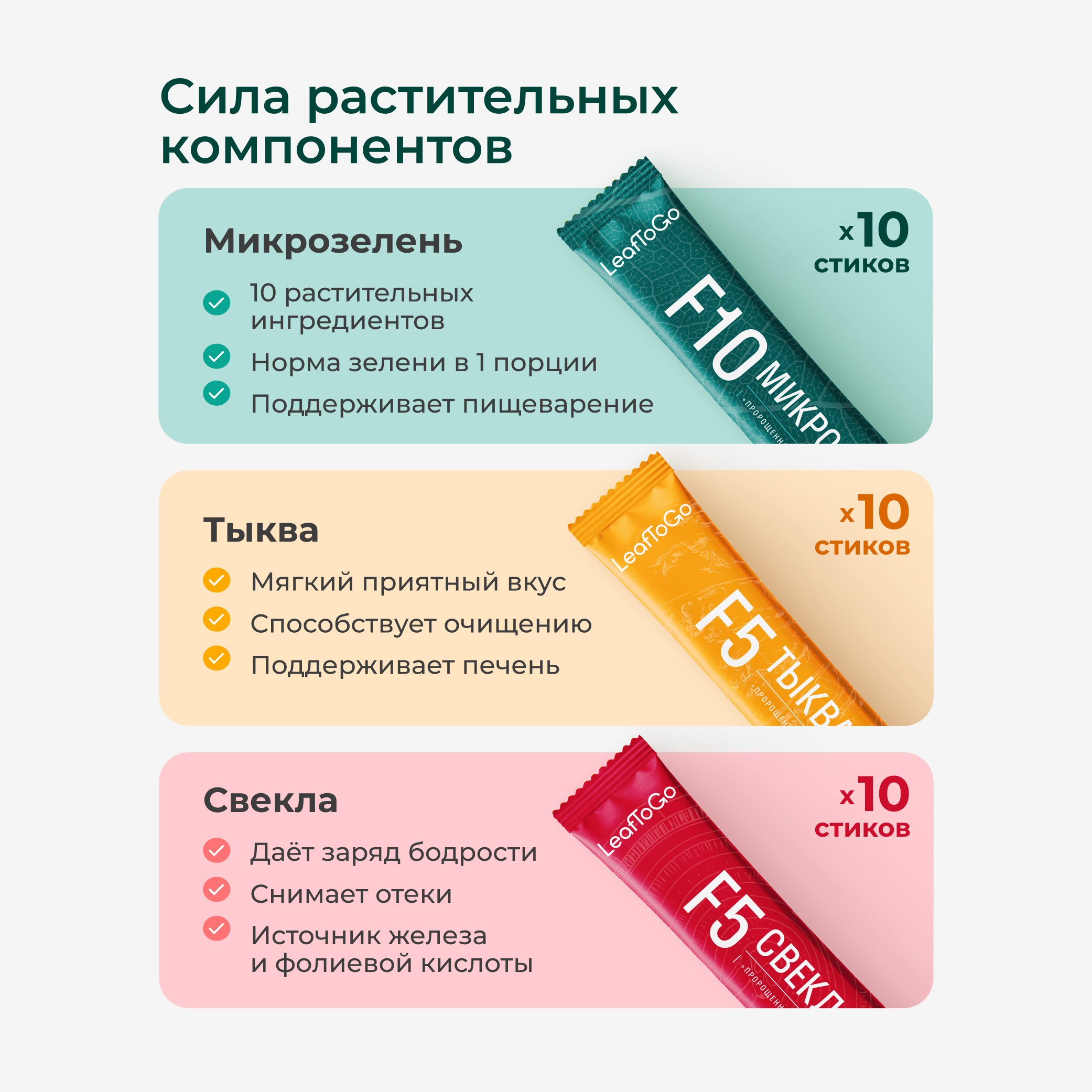 Набор многокомпонентных клетчаток LeafToGo для похудения и очищения с псиллиумом - фото 3