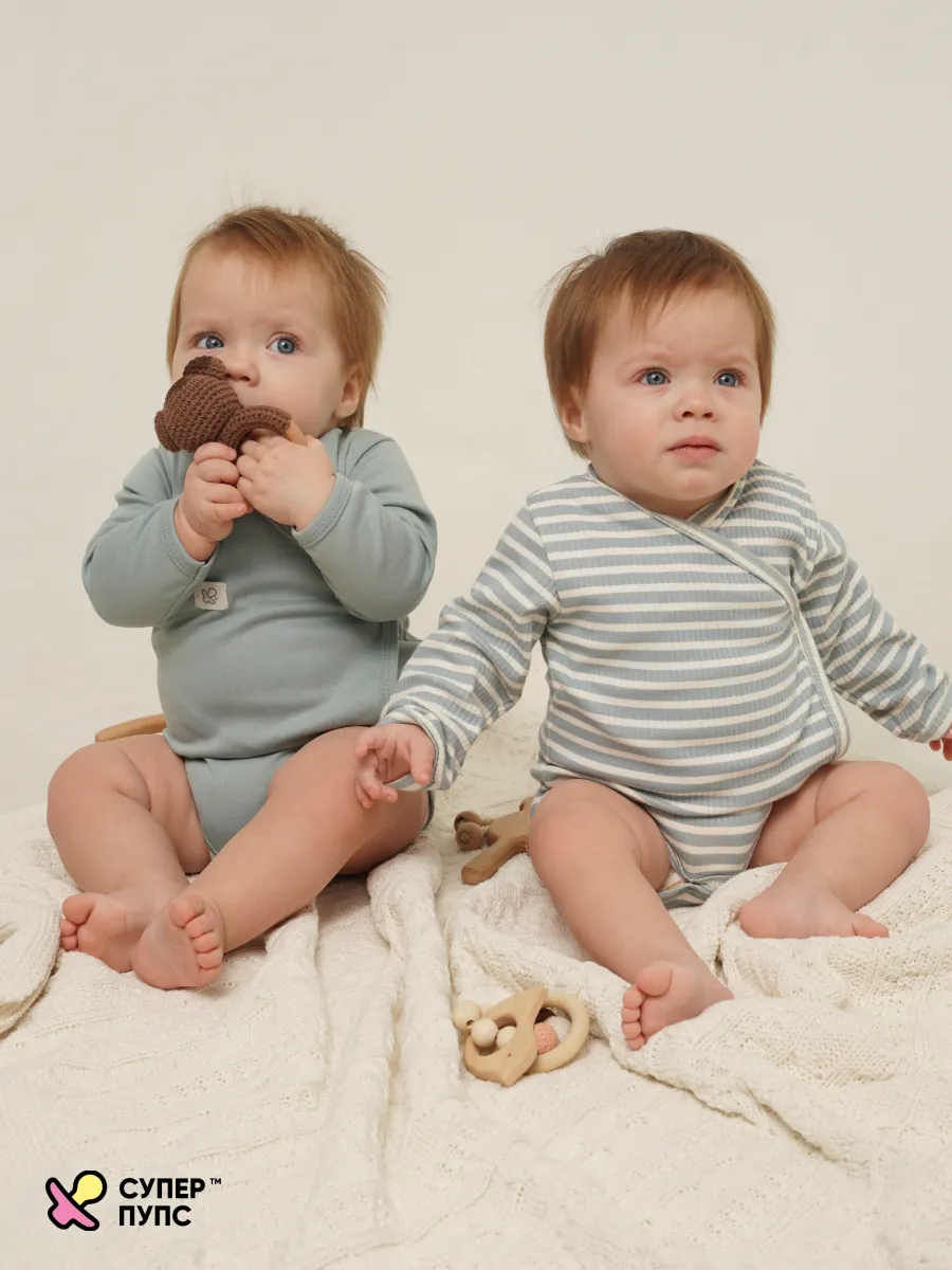 Боди 3 шт Супер Пупс нбр/3пр/бд/зап/полосатыединозавры - фото 26