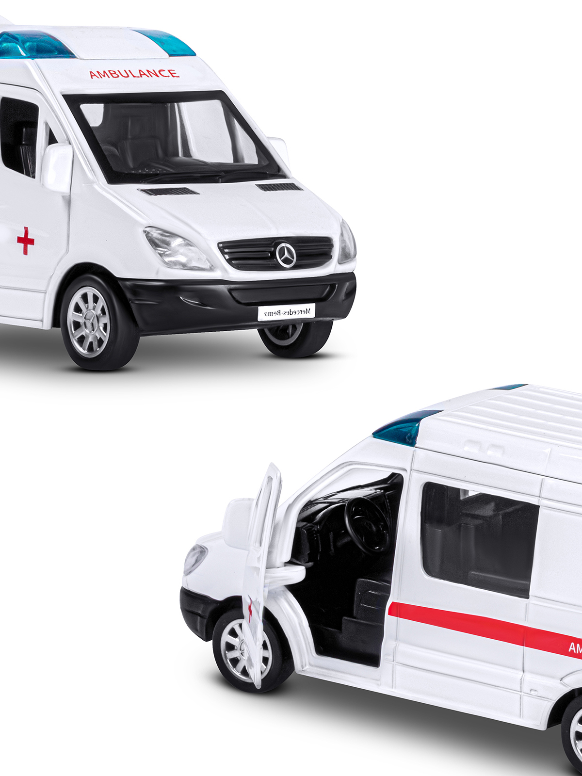 Скорая помощь АВТОпанорама Mercedes Benz Sprinter 1:53 Скорая 1:53 JB1251635 - фото 14