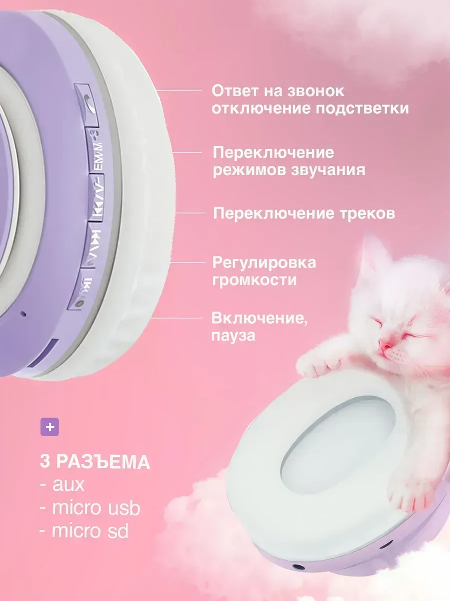 Наушники накладные ТОТОША Наушники детские беспроводные - фото 5