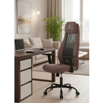 Компьютерное кресло TETCHAIR ткань светло-коричневый/серый