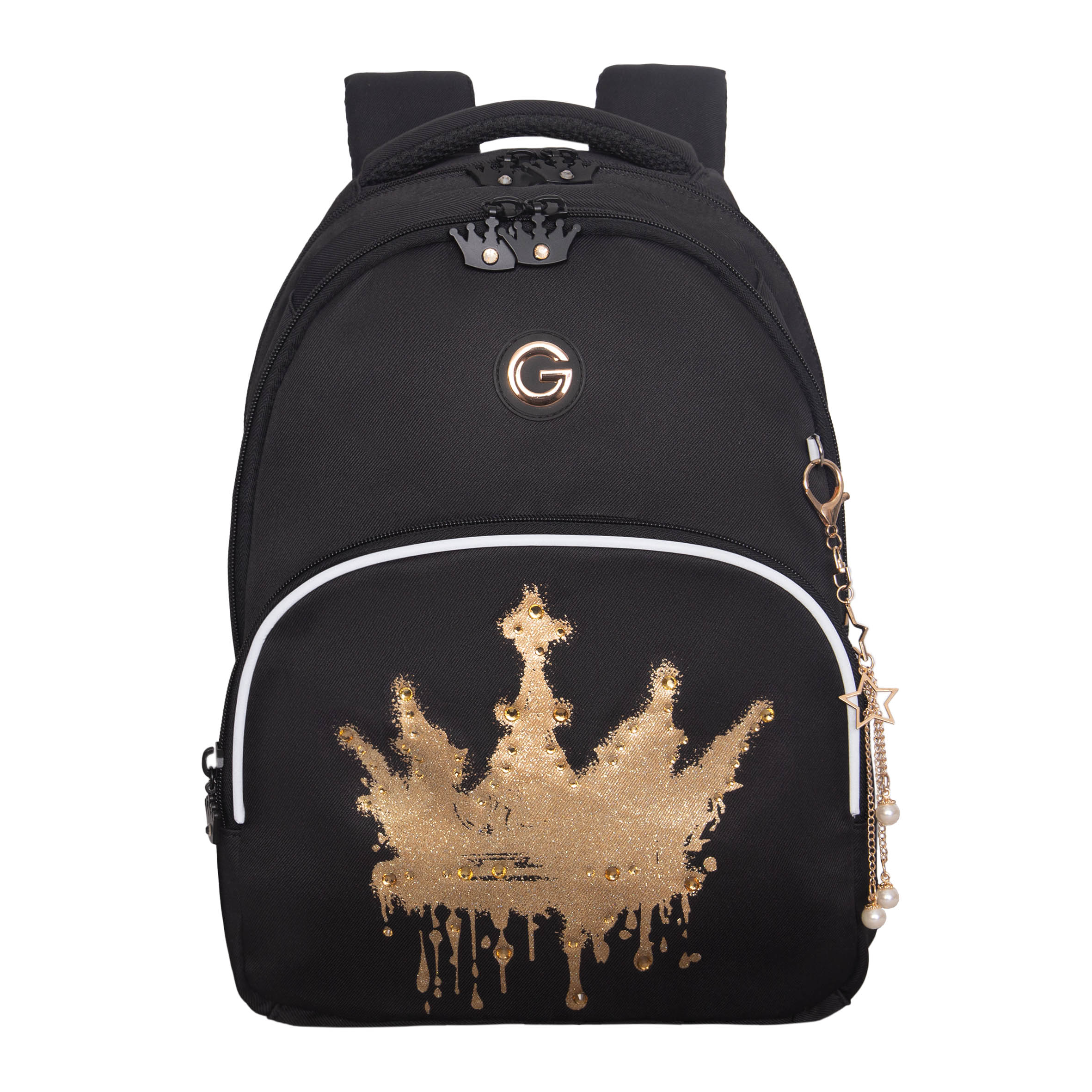 Изображение товара Рюкзак Grizzly Для девочки Анатомический с двумя отделениями и отражателями