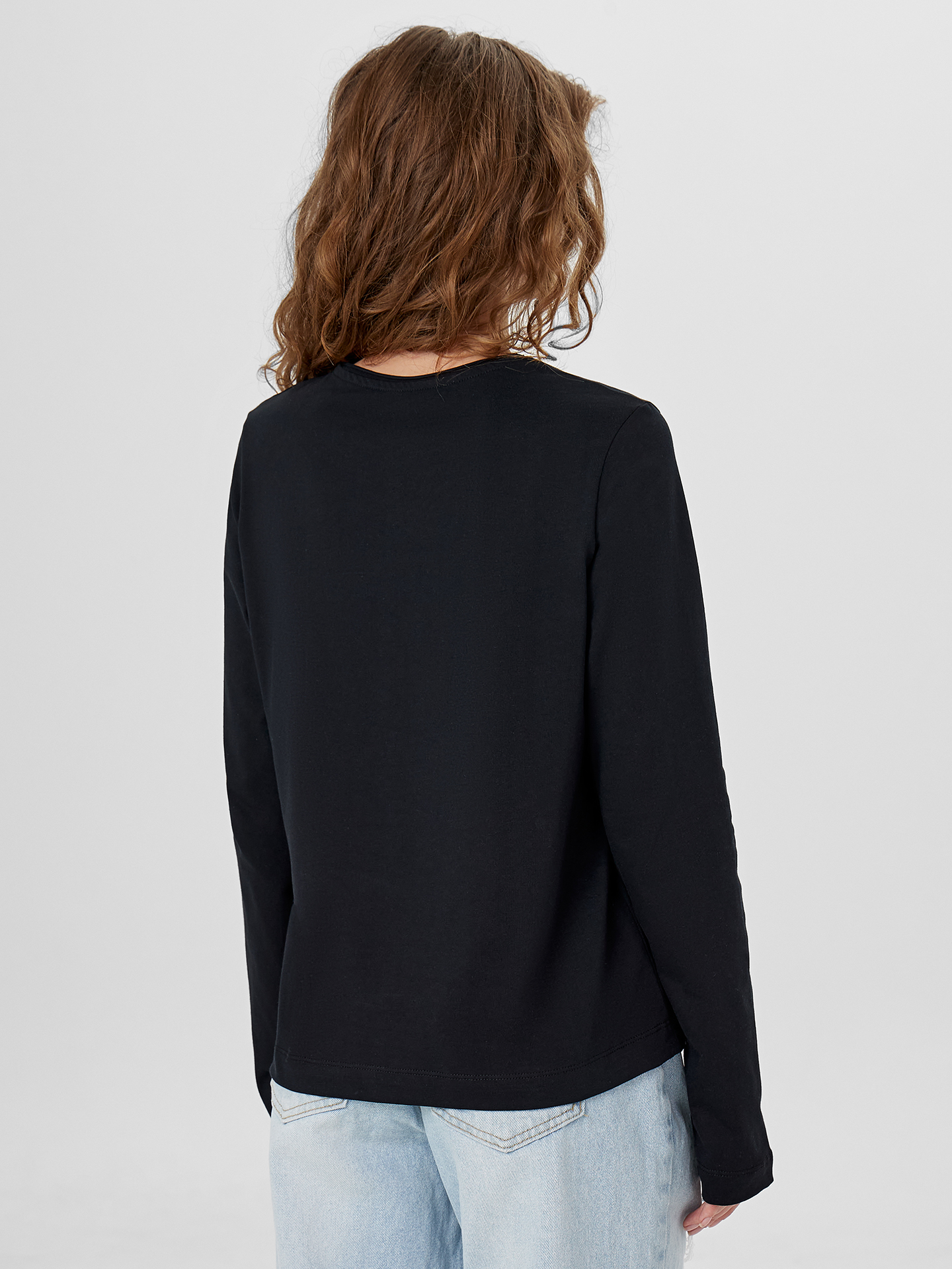 Лонгслив Mark Formelle (Марк Формэль) 122967/черный +печать3 - фото 2