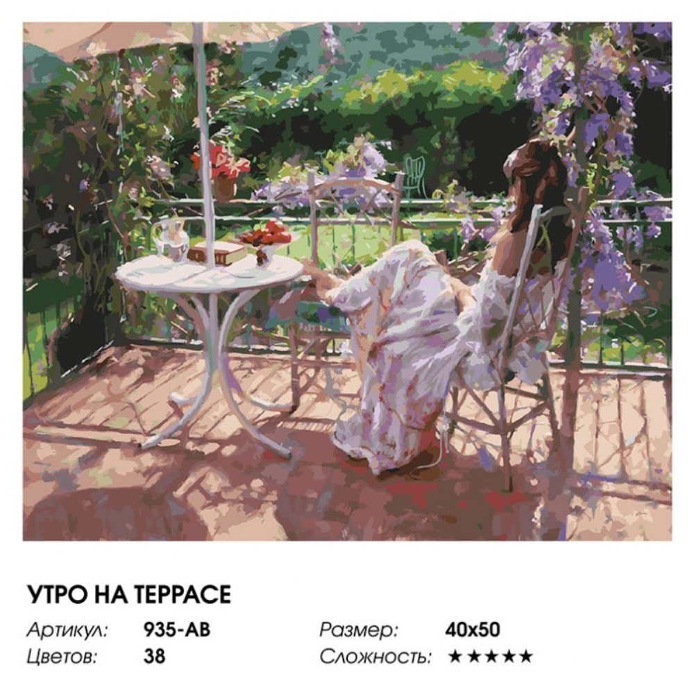Картина по номерам Белоснежка Утро на террасе - фото 8