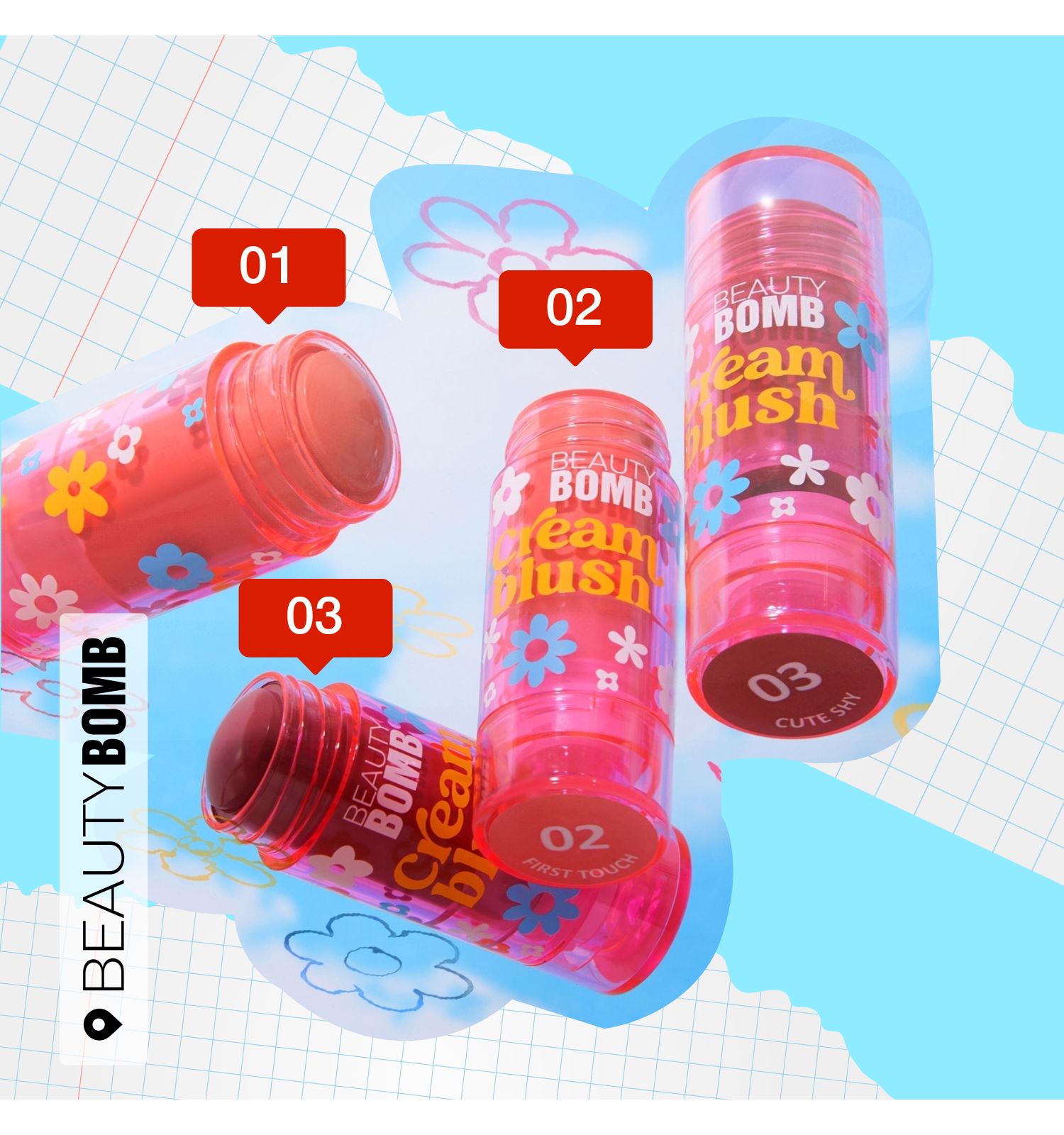 Румяна Beauty Bomb Cream stick blush кремовые в стике тон 02 - фото 7