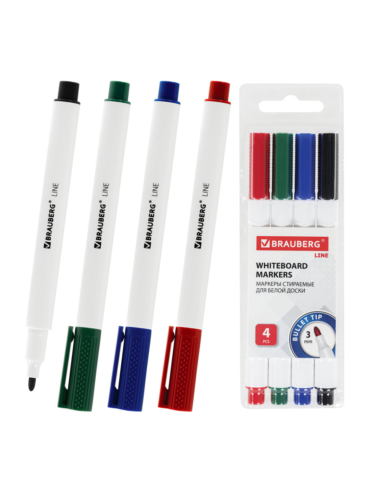 Маркеры Brauberg 4 шт. - фото 5