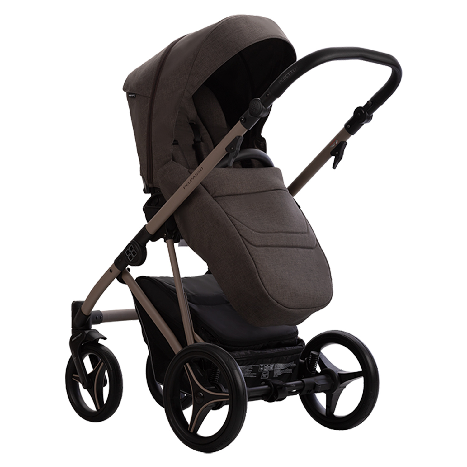 Коляска 2в1 Bebetto Pelpasso 03 Kaszmir т.серый - фото 5