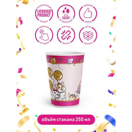 Стакан PRIORITY 250 мл 6 шт в упаковке Барби
