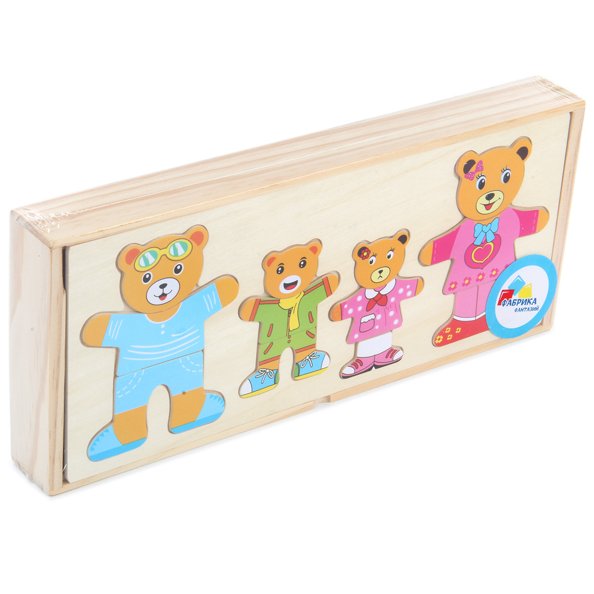 Игрушка Фабрика Фантазий рамка-вкладыш Семья медвежат - фото 3
