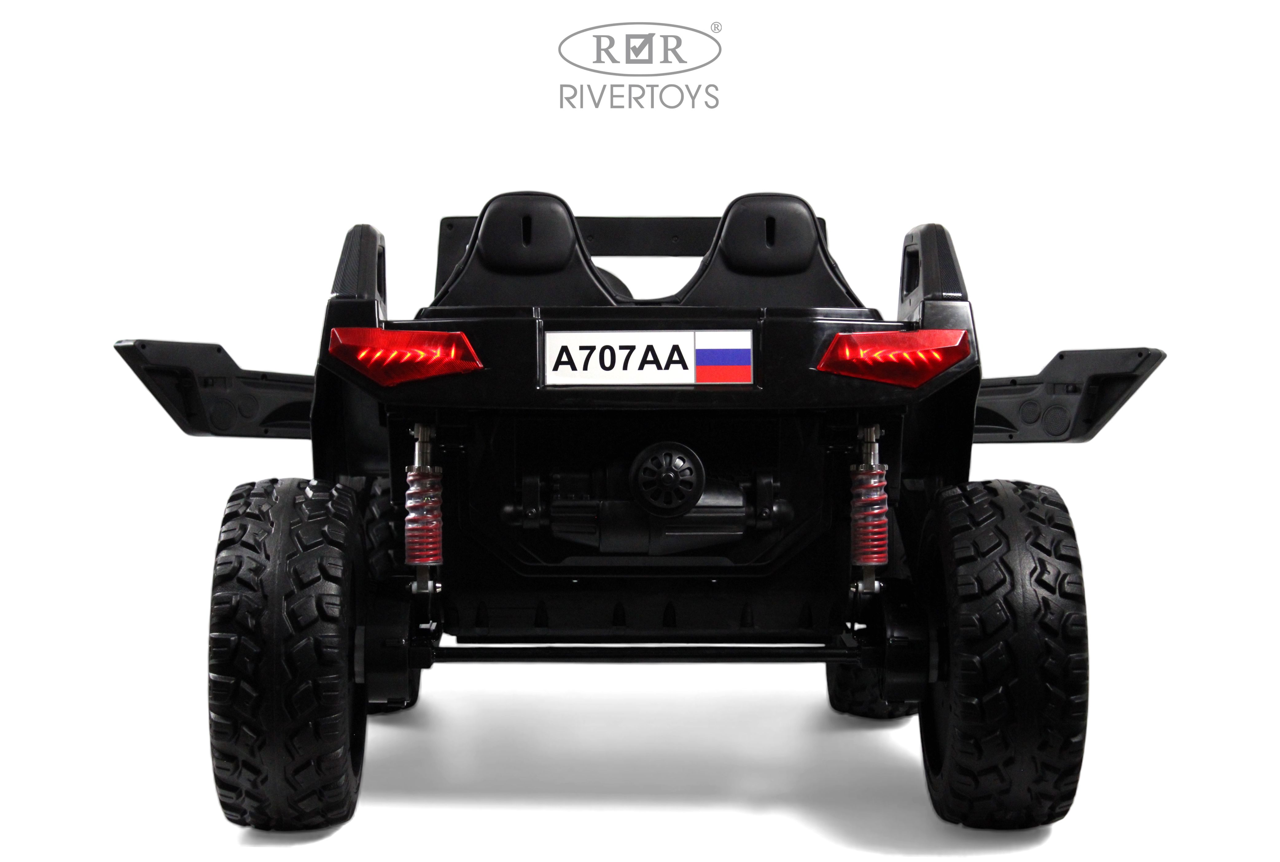 Электромобиль RIVERTOYS A707AA-LUX-NEW-BLACK-CARBON С пультом ДУ - фото 13