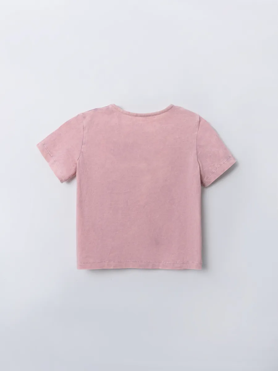 Футболка Mark Formelle (Марк Формэль) 117946/ACID WASH сиреневый +печать - фото 6