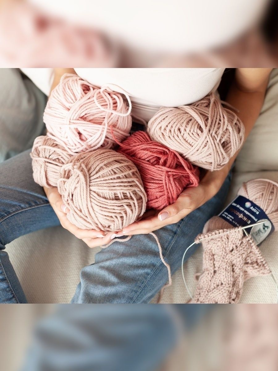 Пряжа Astra Premium Персефона шерстяная 100 г 100 м 14 темно-синий 3 мотка - фото 14