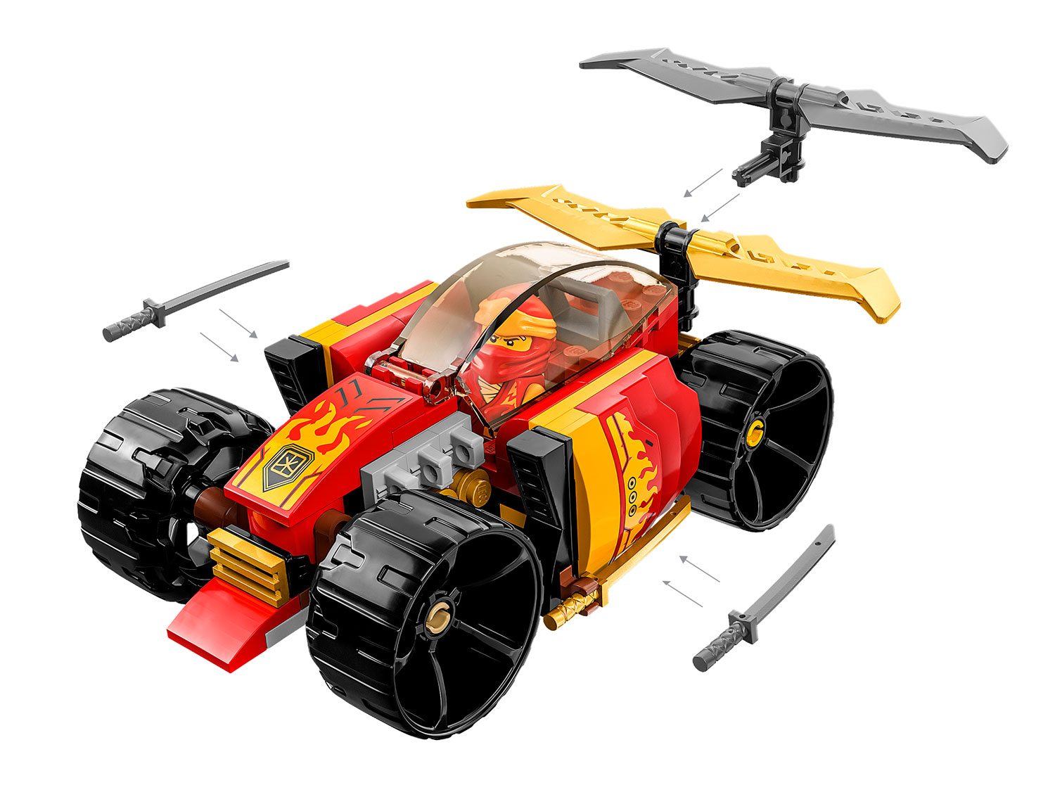 Конструктор LEGO NINJAGO Гоночный автомобиль ЭВО Кая - фото 3