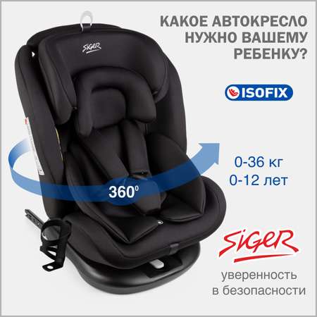 Автокресло SIGER 0+/1/2/3 (0-36 кг)
