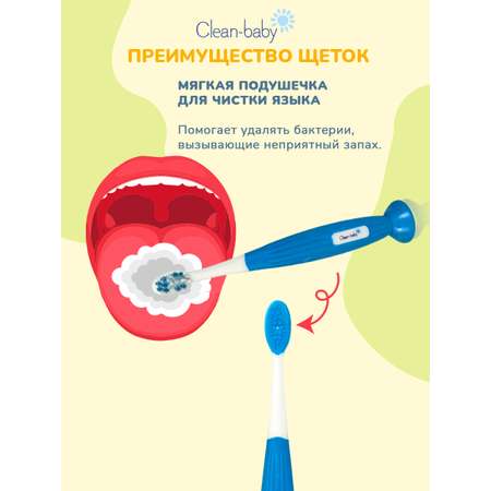 Зубная щетка классическая Clean-baby от 0 лет