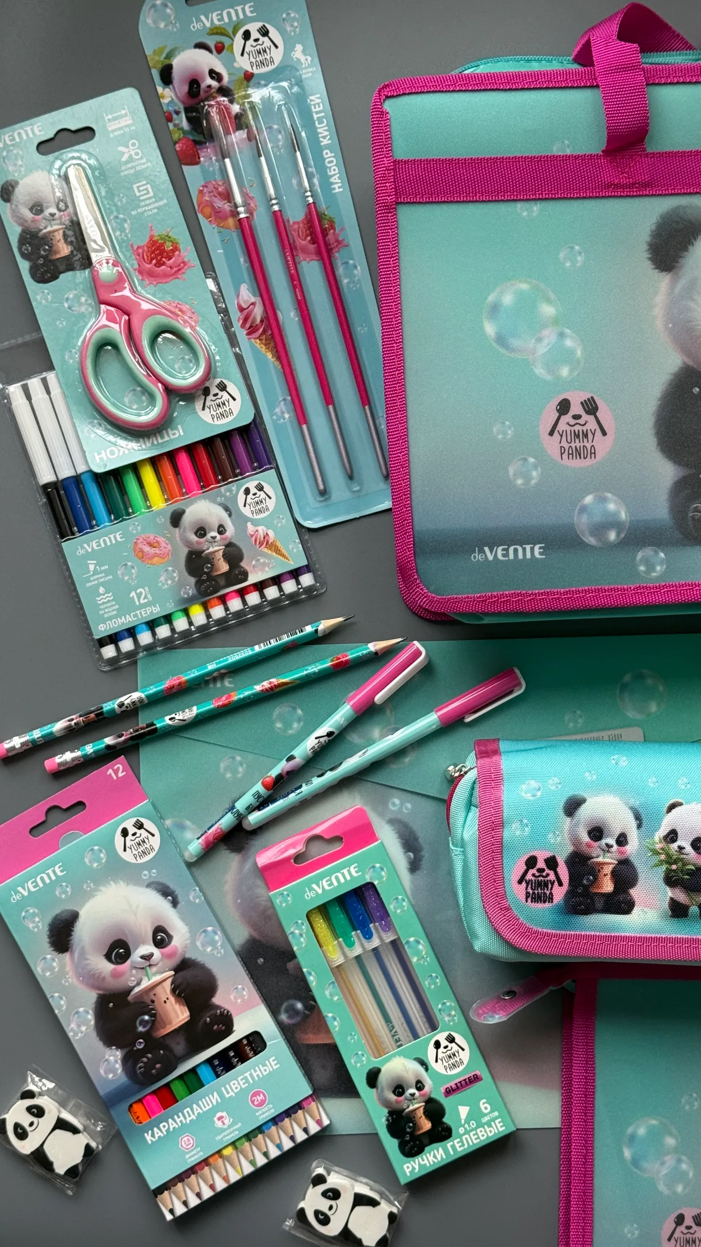 Набор с папкой Отличник Yummy Panda А4 - фото 2