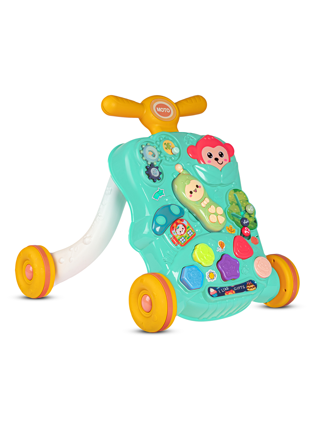 Ходунки Smart Baby Музыкальный бизиборд 3 в 1 бирюзовый - фото 12
