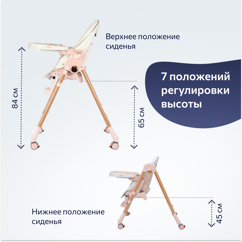 Стульчик для кормления Peg-Perego Prima Pappa Follow Me классический - фото 4