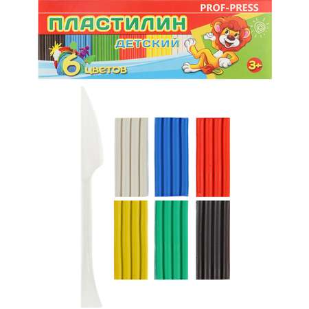 Пластилин Prof-Press 6 цв.