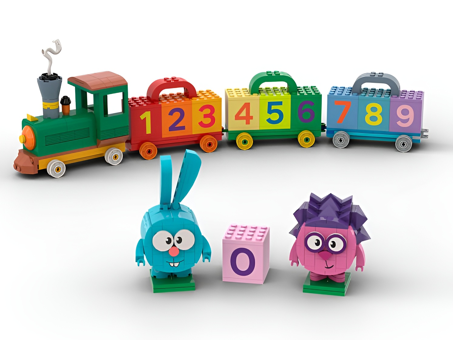 Конструктор brick labs Учим цифры с Крошем и Ёжиком 426 дет. - фото 1