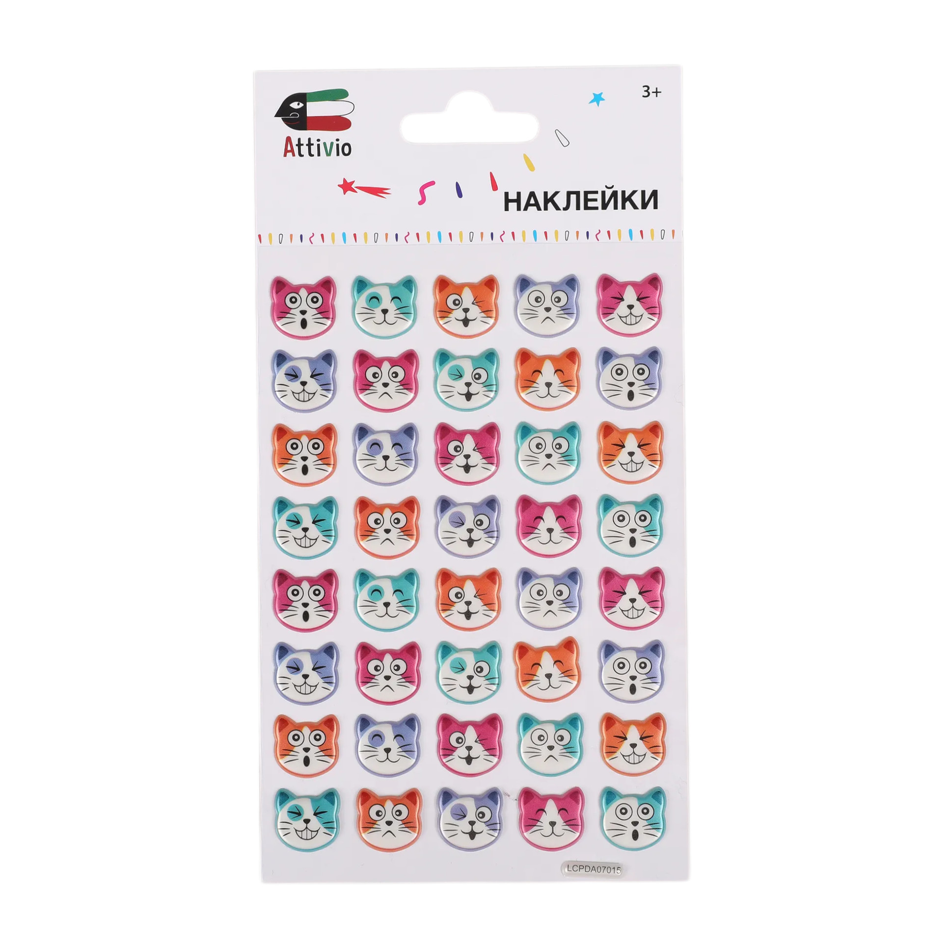 Наклейки Attivio Коты мордашки - фото 1