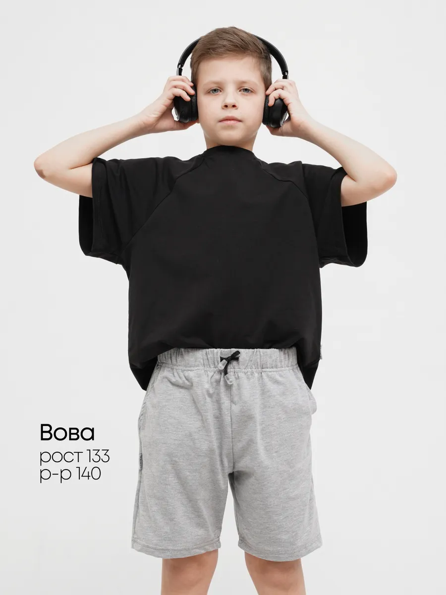 Шорты 3 шт Супер Пупс 3пр/шорты/черный/серый/тмнсиний - фото 8