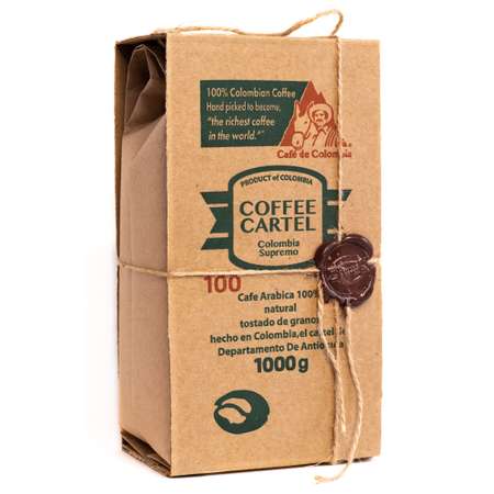 Кофе зерновой Coffee Cartel 1кг в коробе №100 Арабика 100%