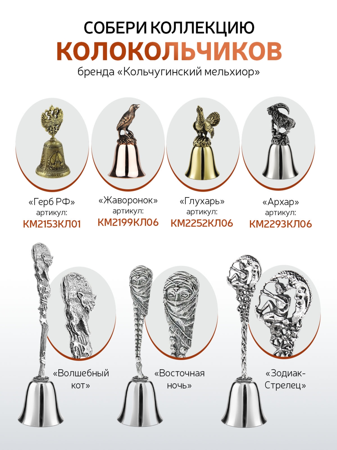 Колокольчик Кольчугинский мельхиор Василек медь-латунь с чернением - фото 3