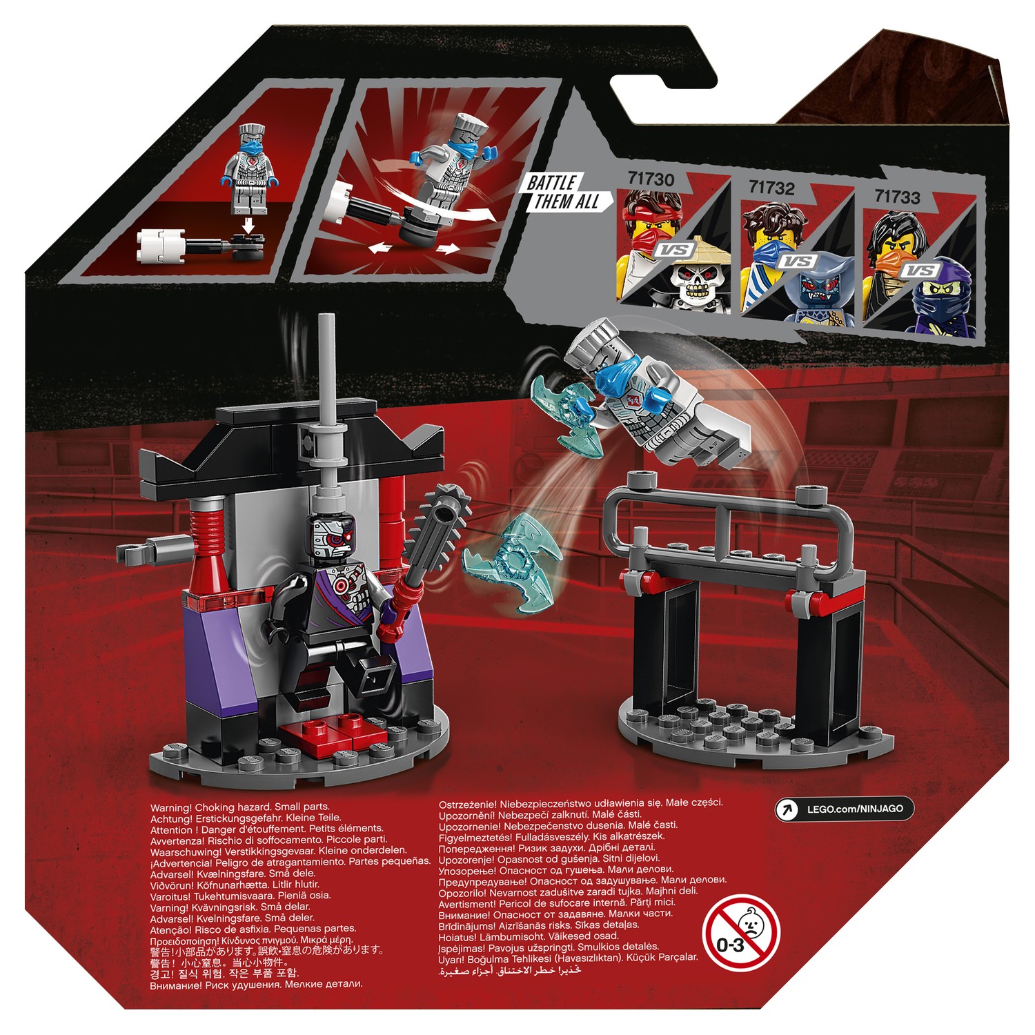 Конструктор LEGO NINJAGO Зейн против Ниндроида блочный - фото 3