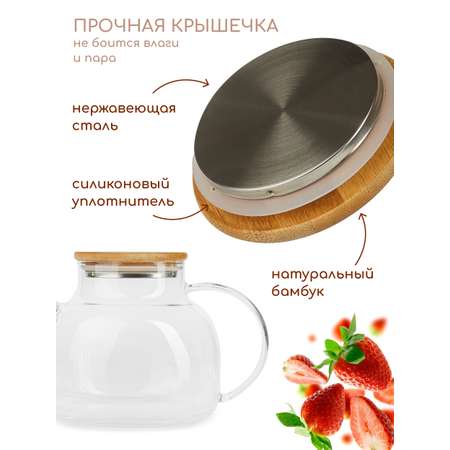 Чайник заварочный стеклянный Multistore 900 мл