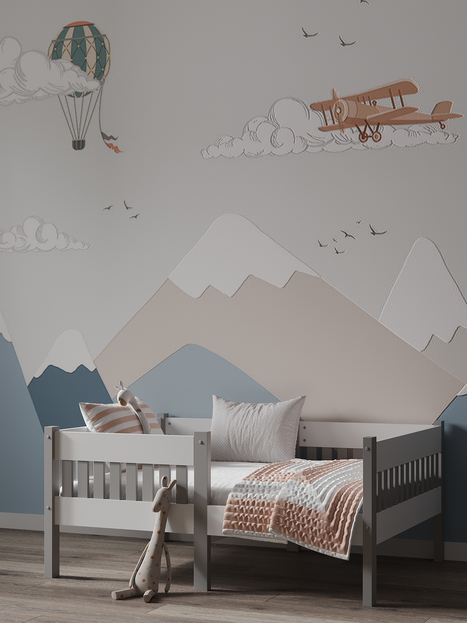 Кровать подростковая Moms charm Велюр (серый) - фото 2