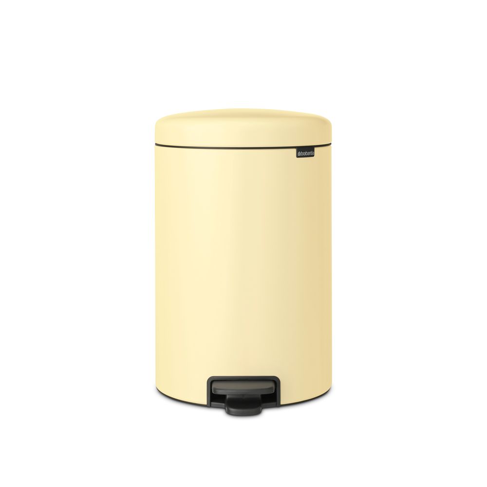 Бак мусорный Brabantia NewIcon с педалью ванильно-желтый 20л 233821 - фото 1