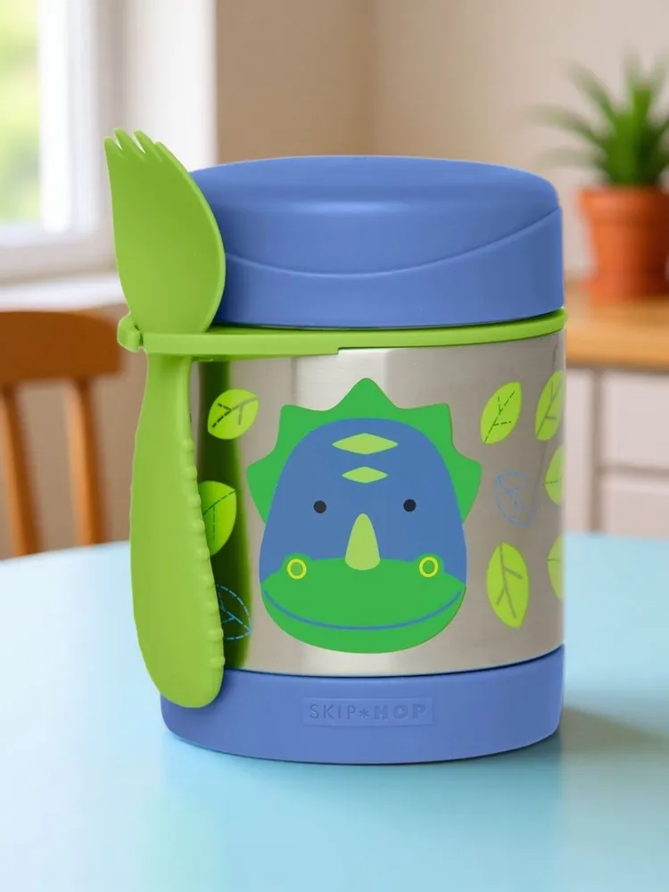 Термос Skip Hop со столовым прибором Динозавр Дакота - фото 1