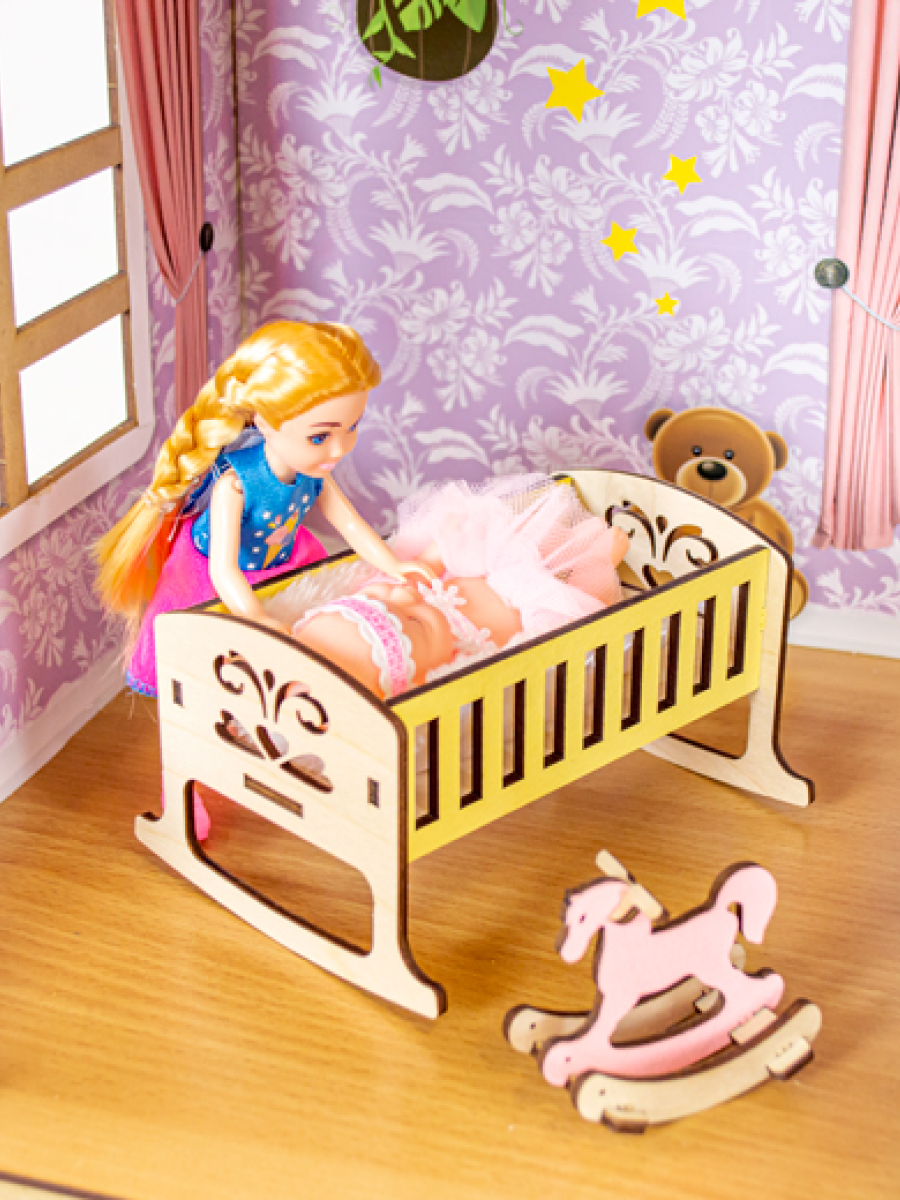 Домик для кукол M-WOOD с мебелью 3094-2 - фото 14