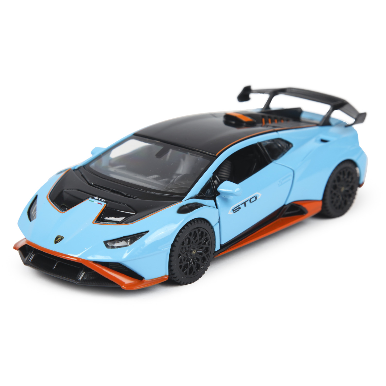 Автомобиль Rastar Lamborghini Huracan STO 1:32 голубой 64300 - фото 1