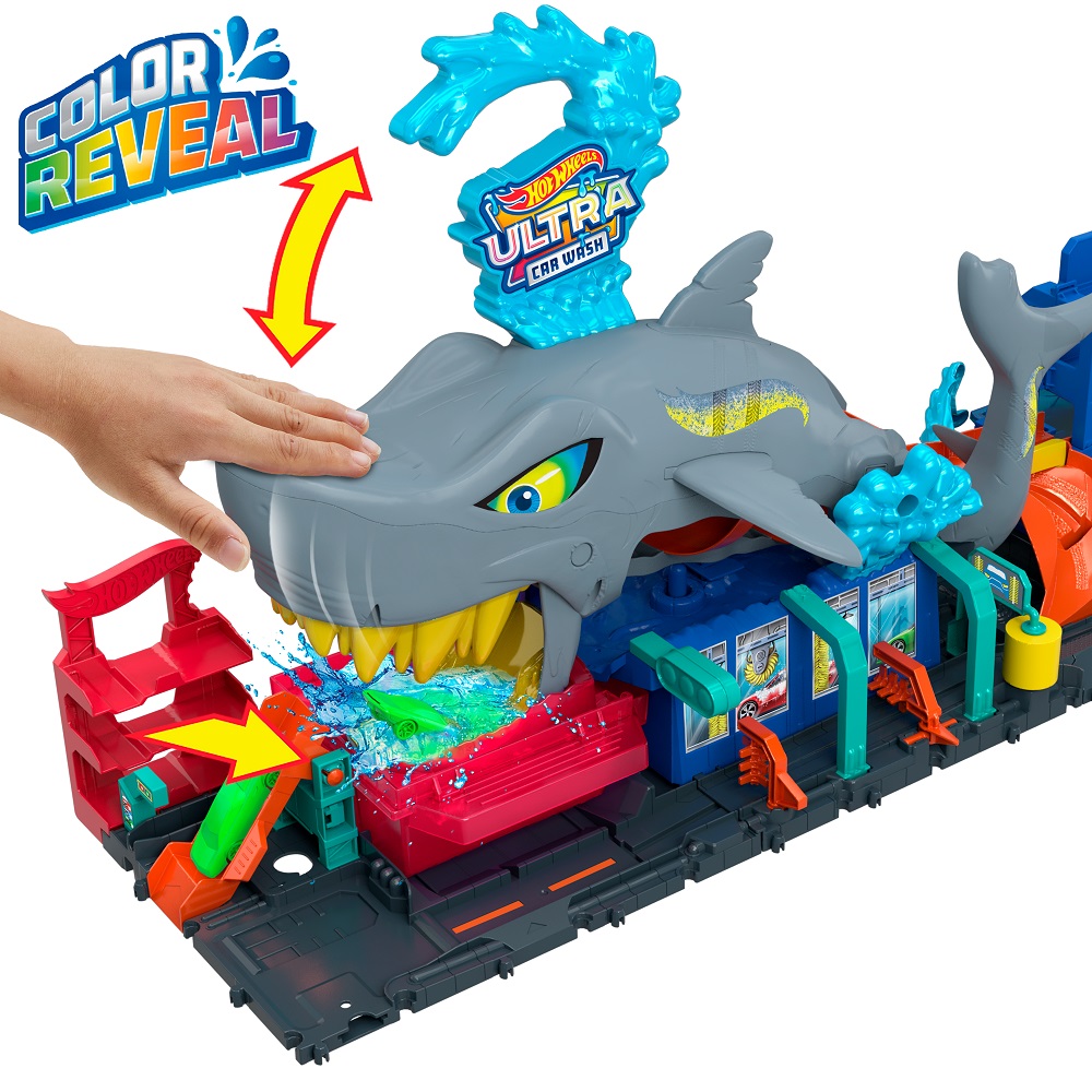 Автомойка Hot Wheels city ultra shark car wash HTN82 - фото 6